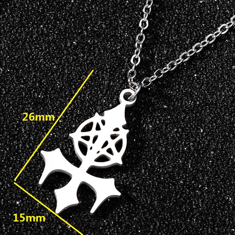 Kalung Rantai Liontin Salib pentagram satanic Simbol Gaya gothic Eropa Amerika