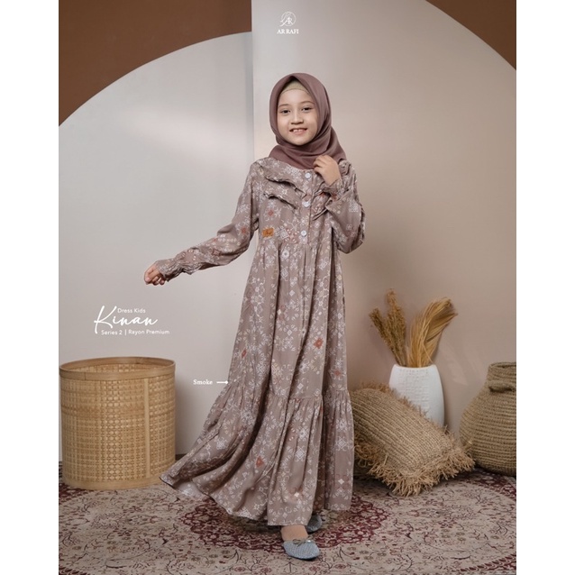 KINAN DRESS KIDS (2) BY ARRAFI UNTUK USIA 4~11 tahun