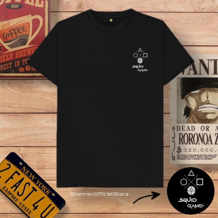 Kaos Distro Unisex SQUID GAME Katun Combed 30s / sablon polyflex /polyflex premium / Pakaian Pria Wanita Atasan Cowok Cewek /kaos kekinian / kaos viral / tshirt tumbrl tee basic /SIZE M , L , XL , XXL / kaus oblong oversize kaos murah best seller ready