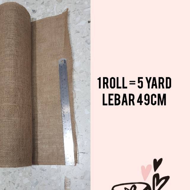 5 YARD (4.5 meter) -  KainGoni / Burlap Coklat *Lebar 49cm*