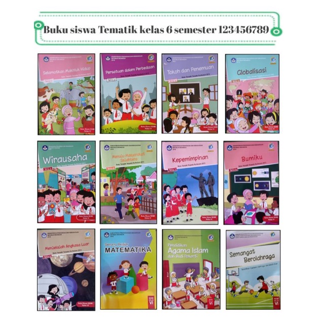 

Ready stok!! Buku siswa tematik k13 kelas 6 tema 1-9 harga satuan
