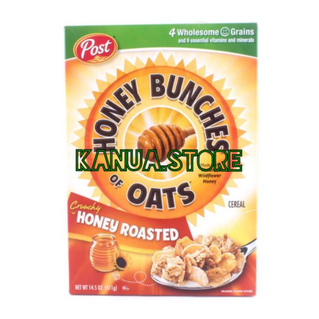 

Post cereal oat honey bunches 411gr crunchy honey roasted impor USA sarapan pagi yang enak berenergi