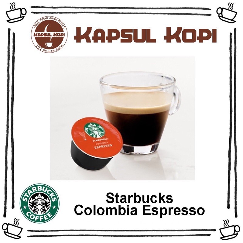 

Ecer Starbucks Colombia Espresso Kapsul Kopi Nescafe Dolce Gusto Import