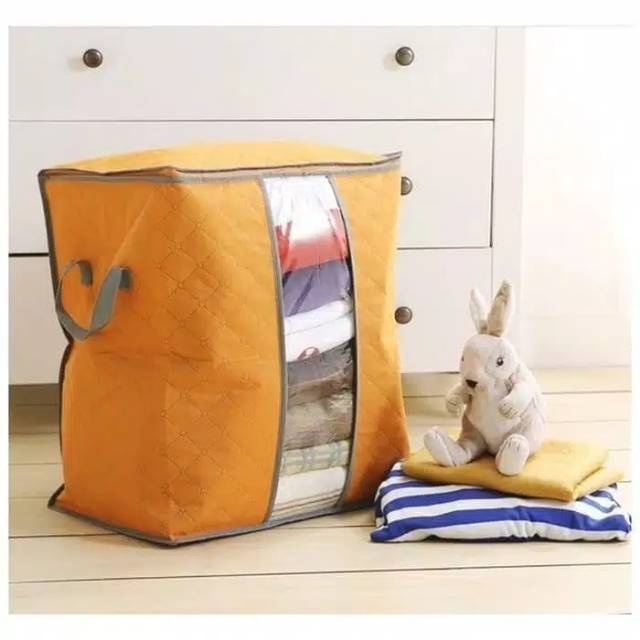 Storage bag tinggi berdiri tempat penyimpanan baju sprei selimut