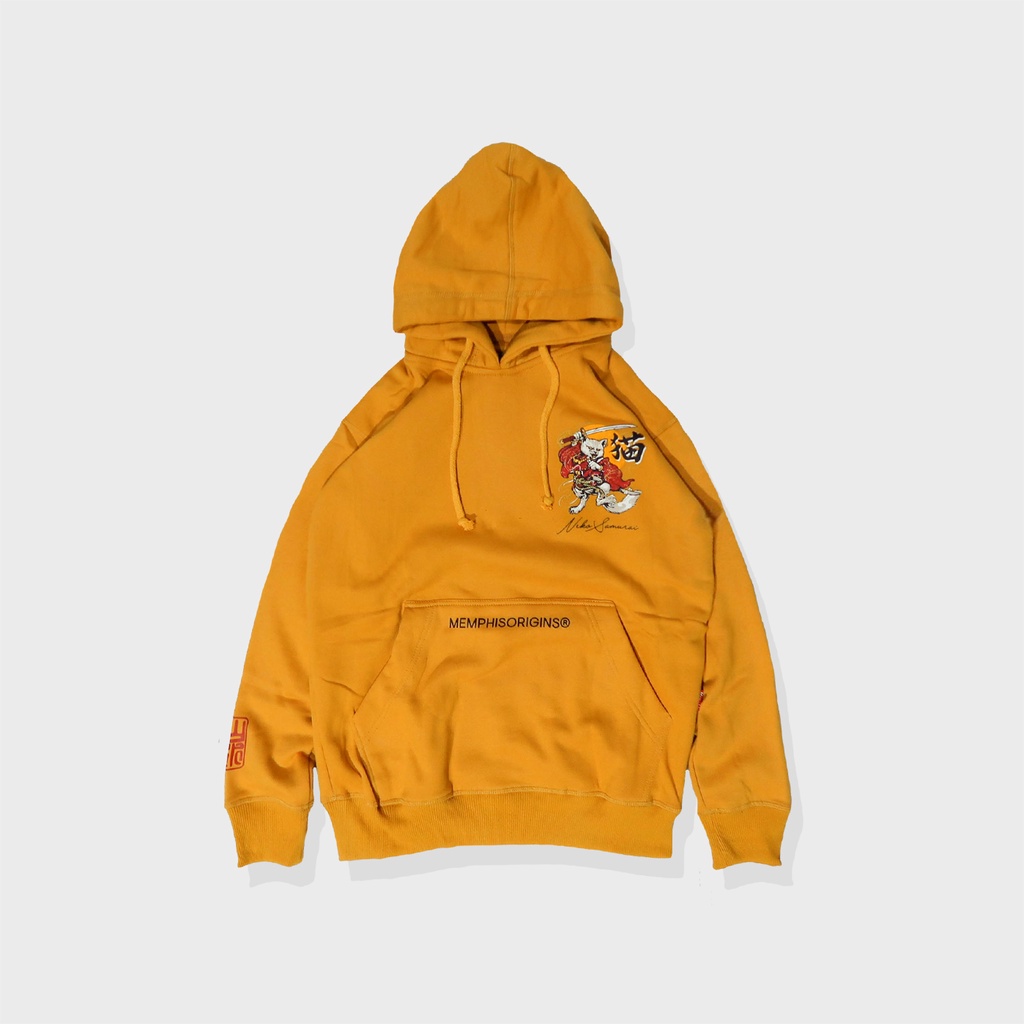 PULLOVER HOODIE - NEKOSAMURAI (yellow)