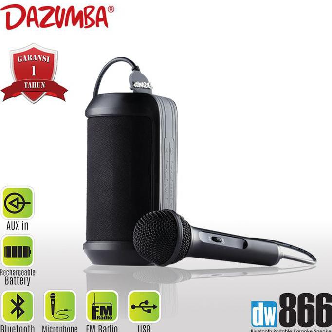 Dazumba DW866 Portable Karaoke Speaker Bluetooth - Hitam