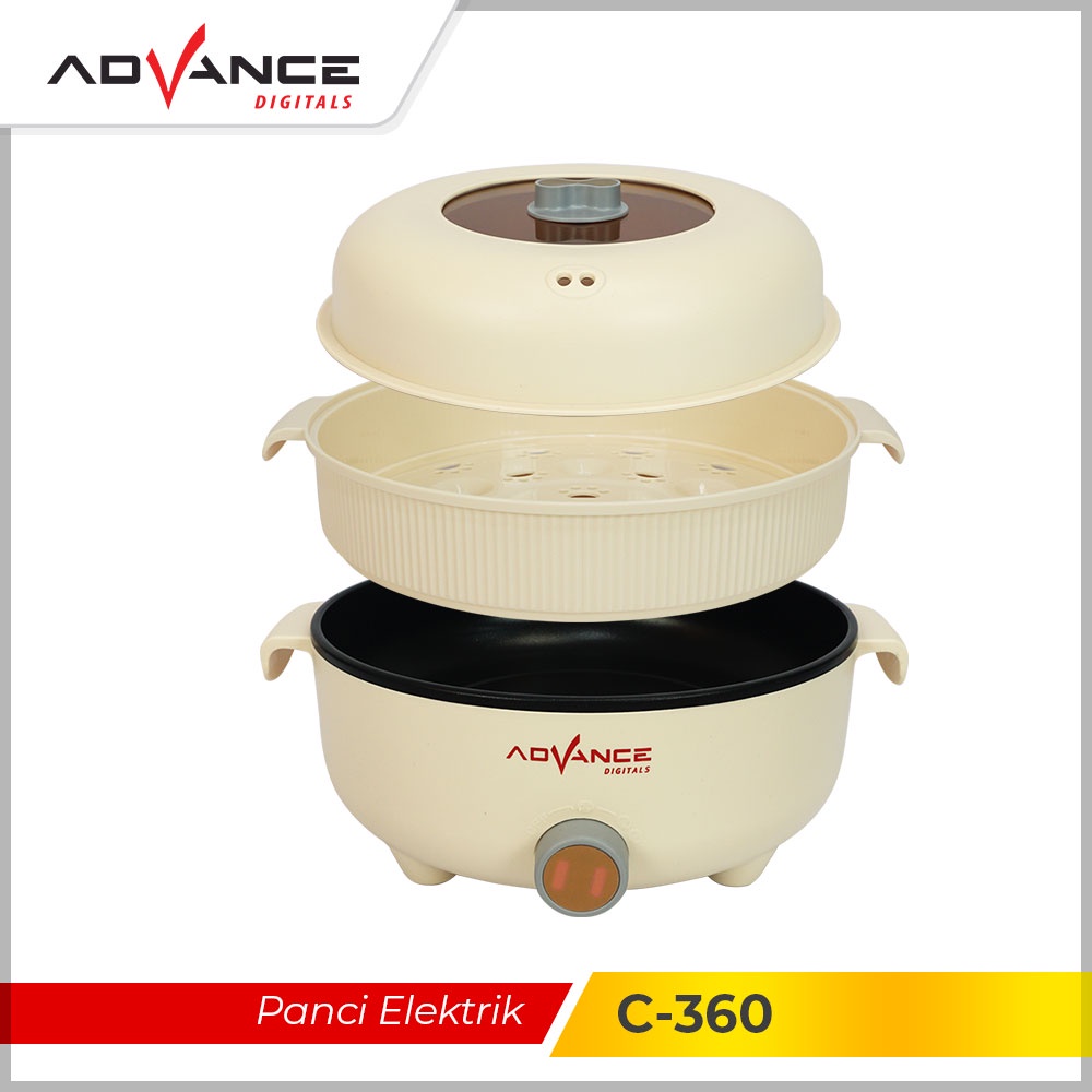 Advance C-360 Panci Listrik Elektrik Multifungsi Warmer Steamer Cooker 26 Cm Garansi 1 Tahun