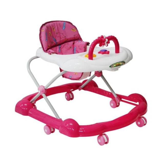 Baby walker family 136 Biru Pink motif upin ipin