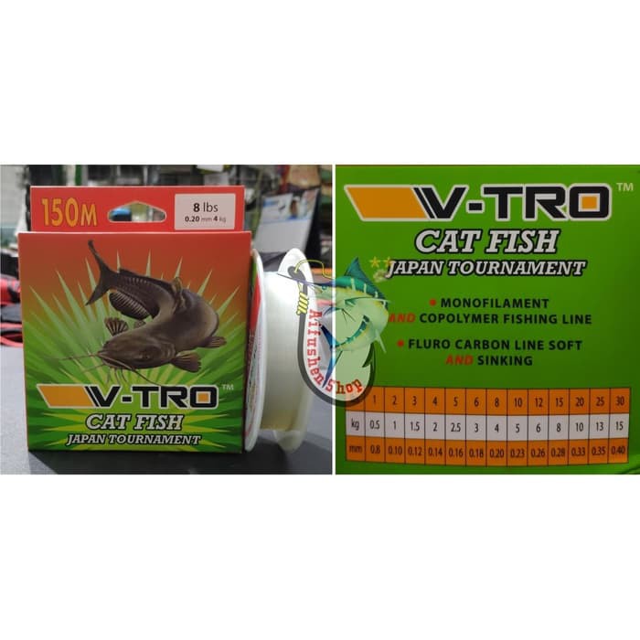 SENAR CATFISH V-TRO 150 METER WARNA CLEAR BENING