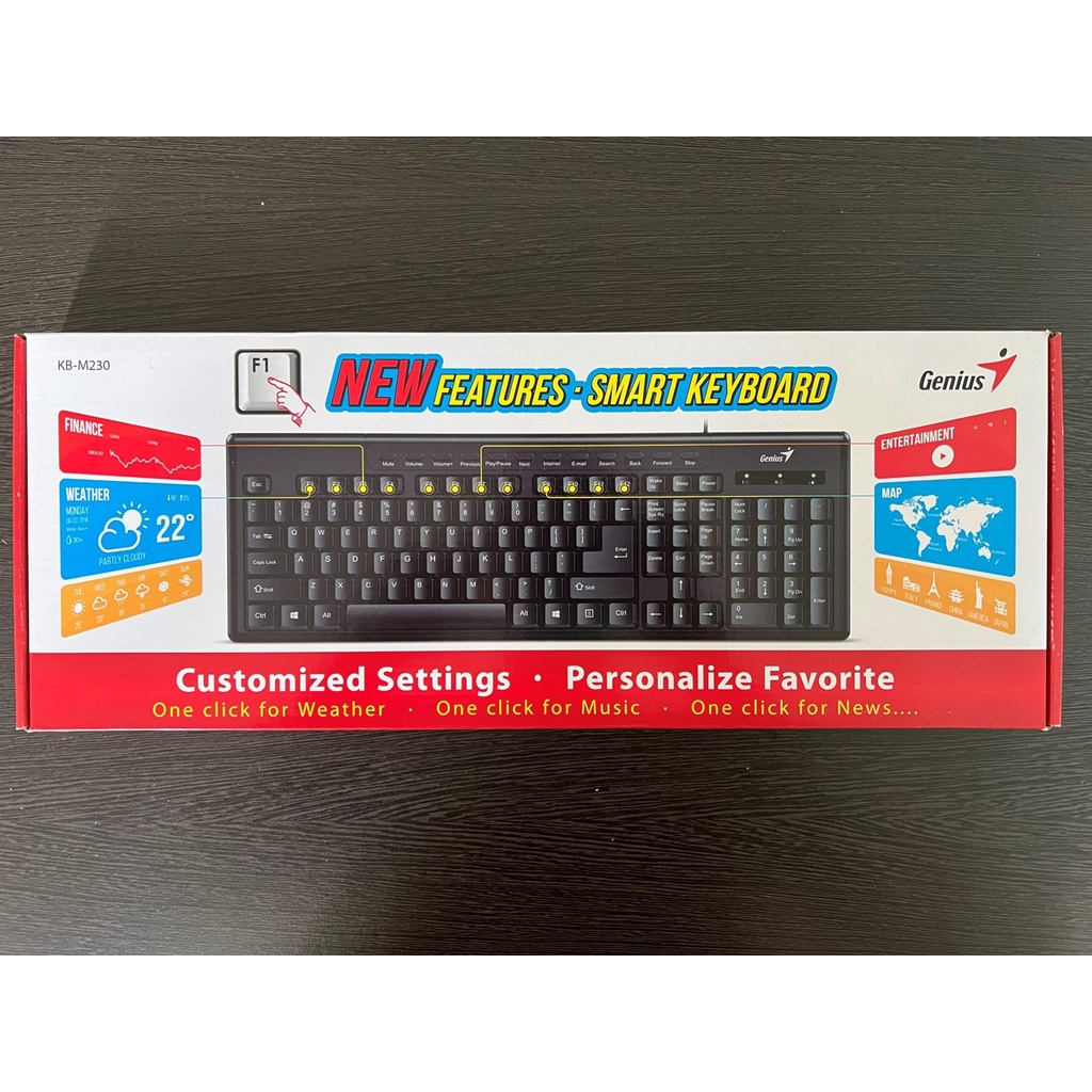 Keyboard Wired Genius KB-M230 (Wired Smart Keyboard)