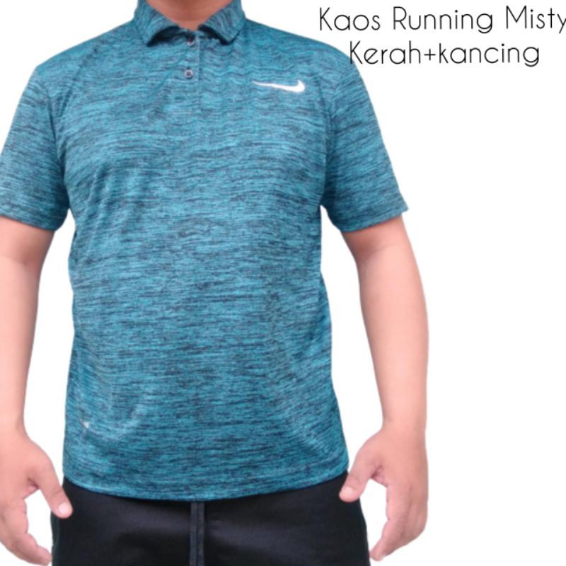 Kaos Sport/Running Kerah Kancing