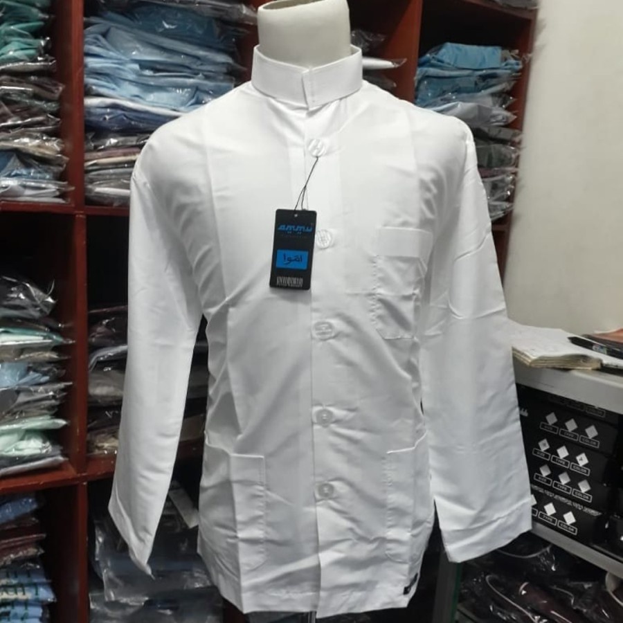 BAJU KOKO AMMU Amu Collection Original Warna Putih Habib Takwa Haibah Takwo Kemeja