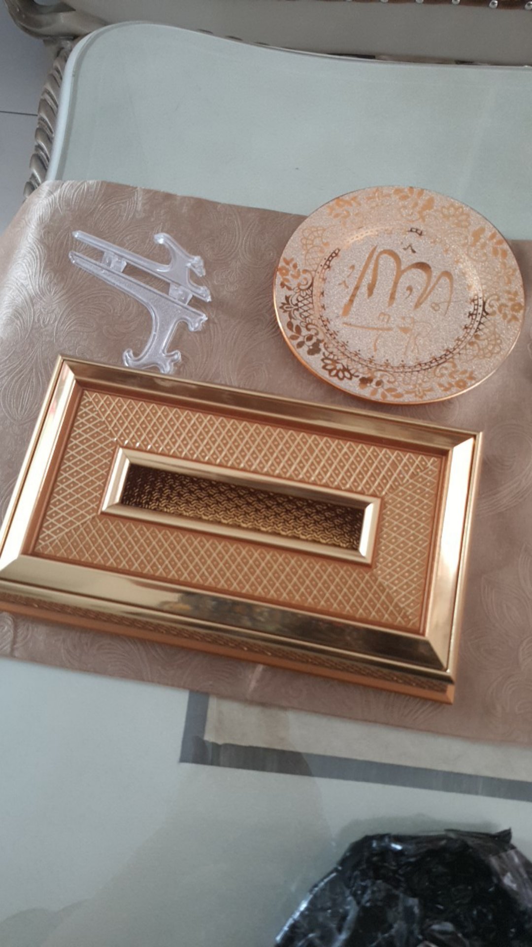 Kotak Tissue Gold , Tempat Tissue Mewah, Kotak Tisu, Tempat Tisu
