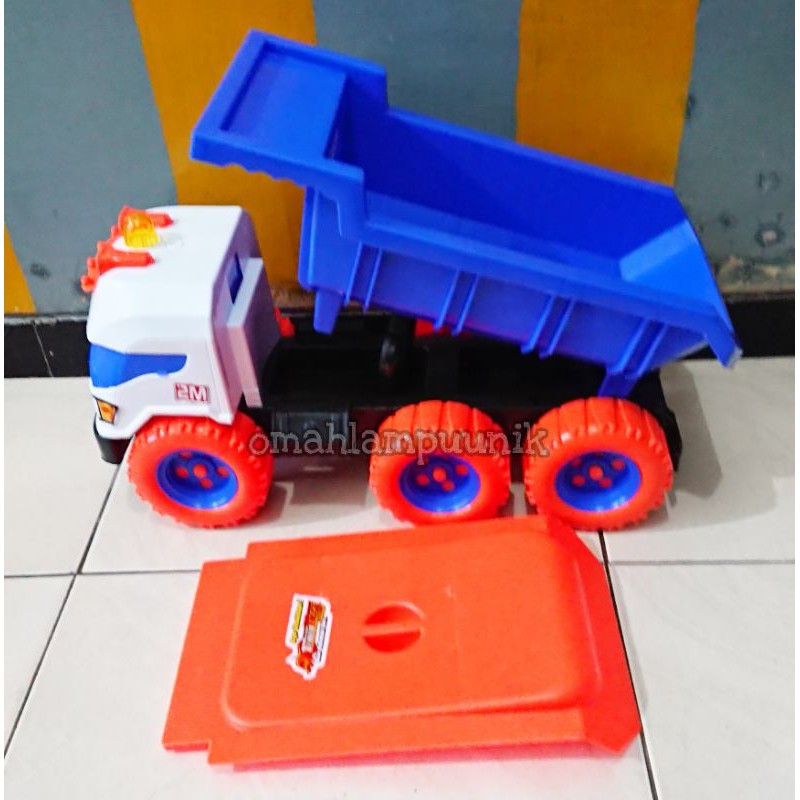 AJ Mainan Mobil Truck Pasir Jumbo Bisa Di Duduki/ Truk Dump Pasir Besar/ Truk Pasir Jomplang Jumbo