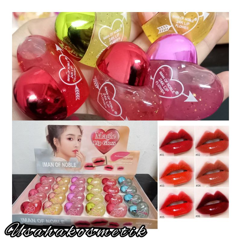 LIP OIL / LIP GLOSS IMAN OF NOBLE PERBOX ISI 24PCS NO.L010-2