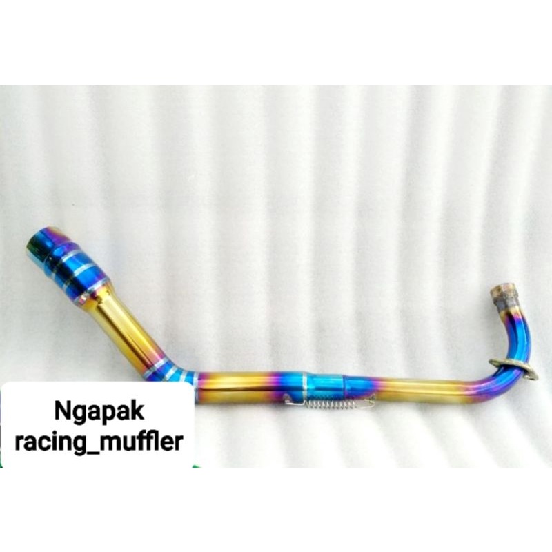 Pipa leher knalpot bluemoon All bebek all matic kolong full stainless vega grand smash shogun vario 