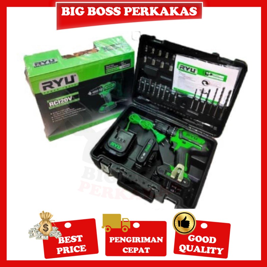 Jual Tekir Ryu Cordless Impact Drill Rci V Mesin Bor Batre Baterai