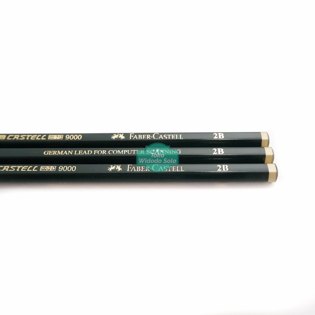 

1 BUAH Pensil 2B Faber Castell 9000 Ujian Kayu Serut 2B