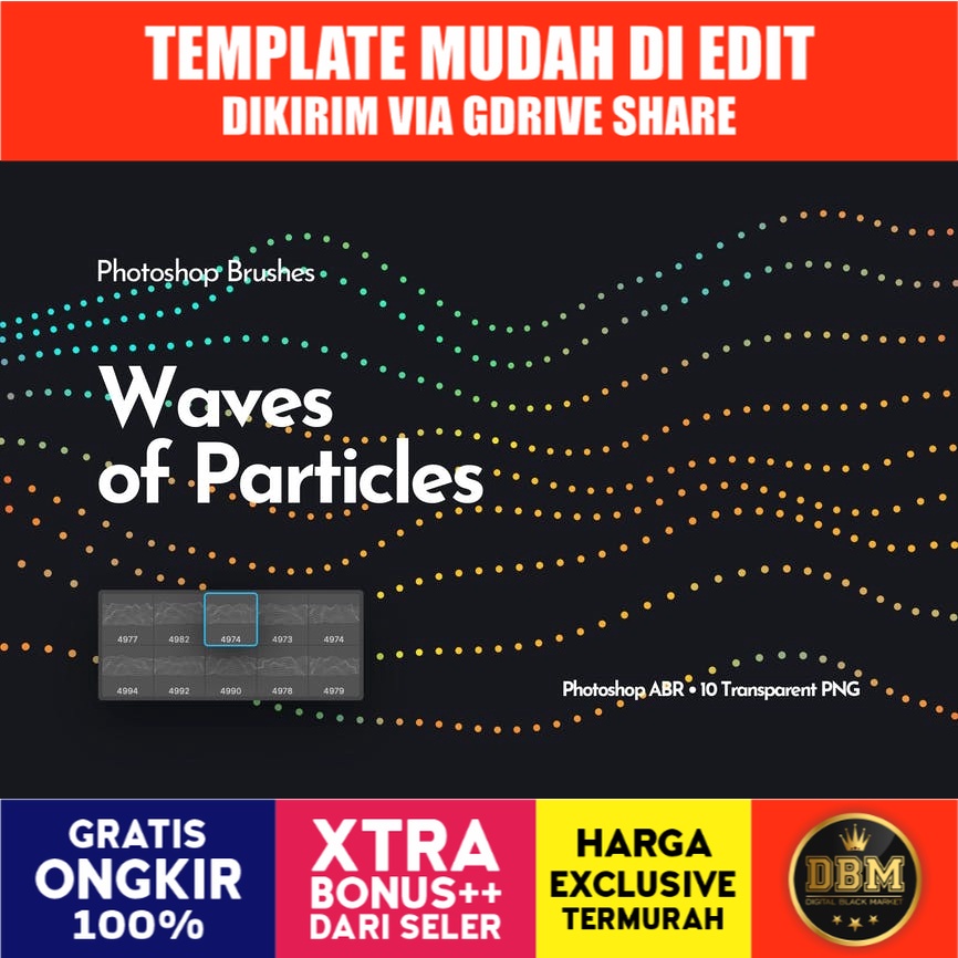 Waves Of Particles - Photoshop Brushes