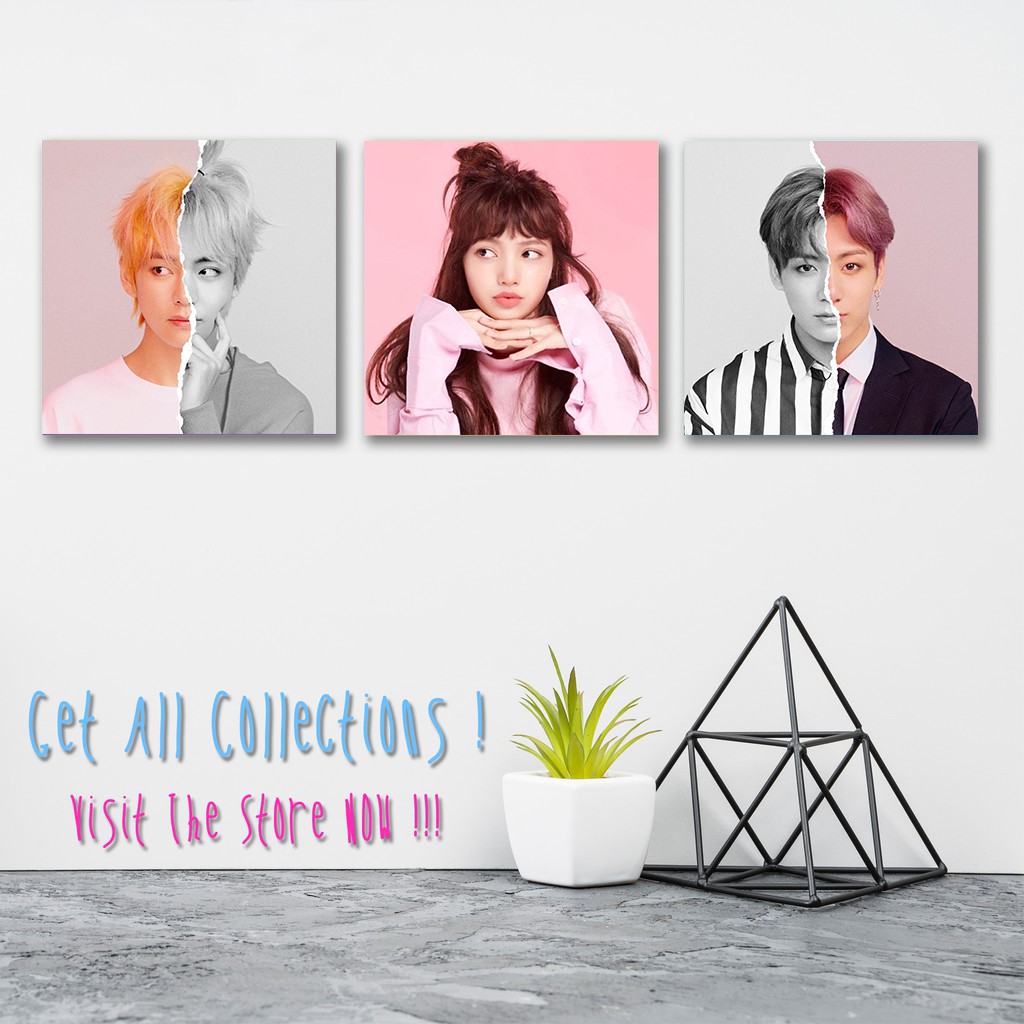 Hiasan dinding KPOP BTS EXO Blackpink walldecor bingkai foto kado