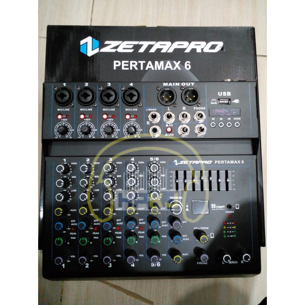 MIXER ZETAPRO PERTAMAX 6 Mixer audio Zetapro Pertamax 6  Pertamax6 channel 4 mono 2 stereo