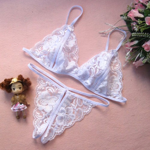 BRI*BS001 Set Bra Bh Lingerie Sexy Celana Dalam Model Lace Lingeri Transparan-6