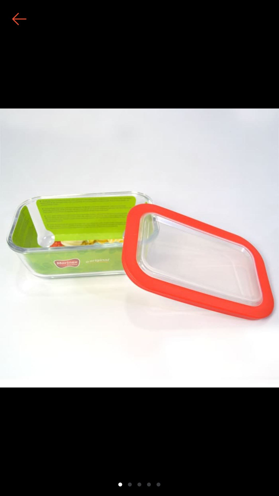 Loyang Kaca Segi + Tutup 700 Ml.6214 Marinex Import Produk