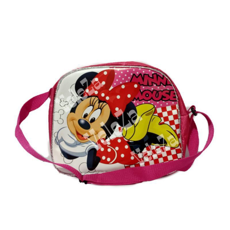 Tas ransel anak karakter minnie mouse 3in1 - tas + slingbag + tempat pinsil