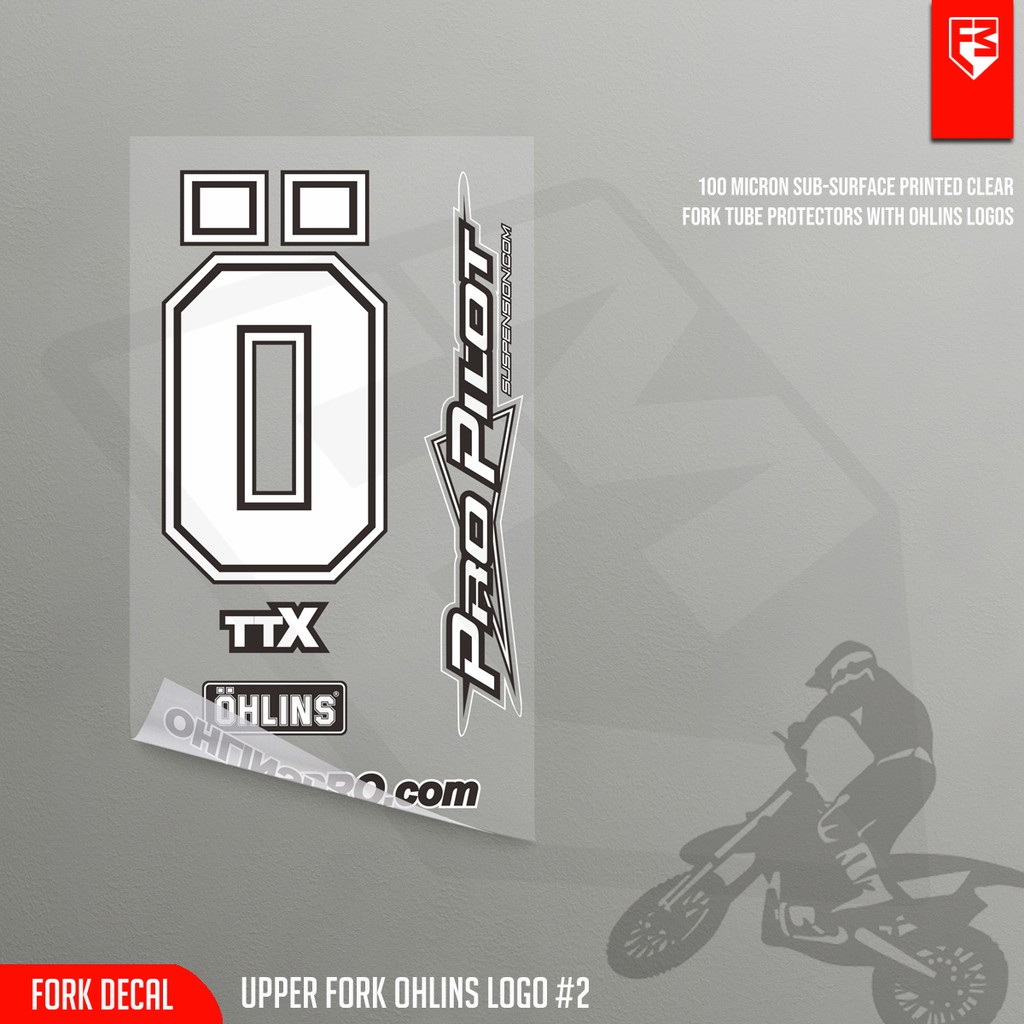 Upper Fork Decal Sticker USD OHLINS02 Clear crf klx wr155 ktm