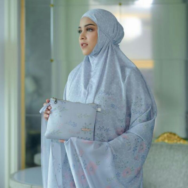 "SKY BLUE" MUKENA SILKY GLOW BY MYLADY HIJAB
