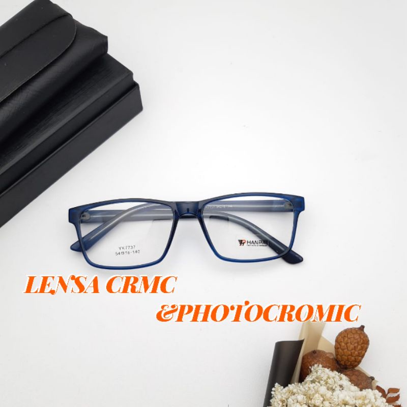 0Frame Kacamata YK7737, Gratis Lensa Minus, Kacamata