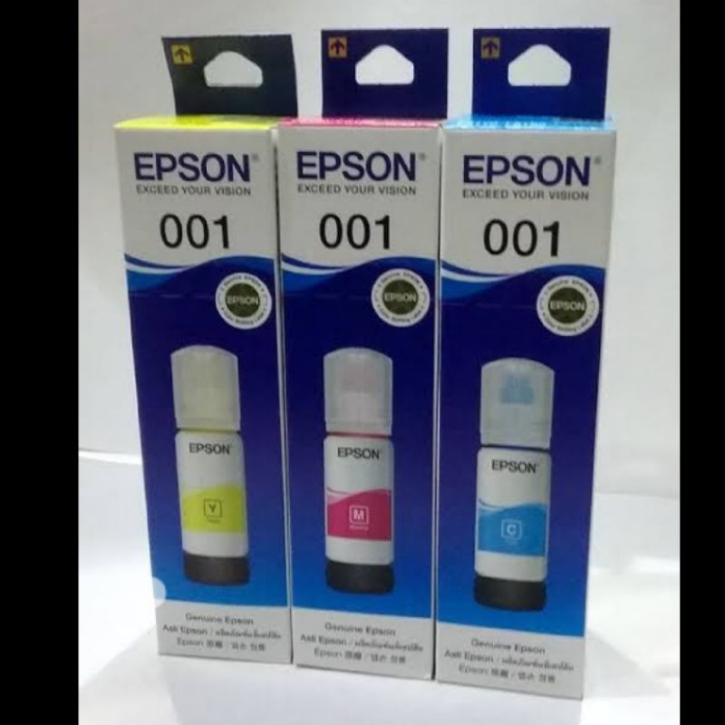 TINTA EPSON 001 CYAN MAGENTA YELLOW ORIGINAL