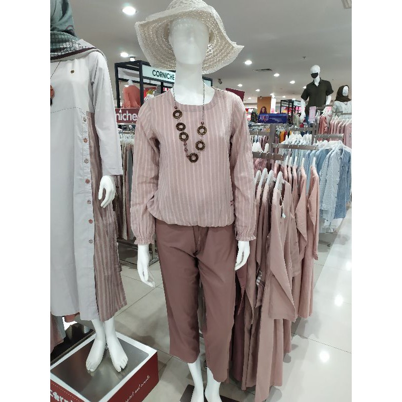 Reza stripe Blouse Corniche