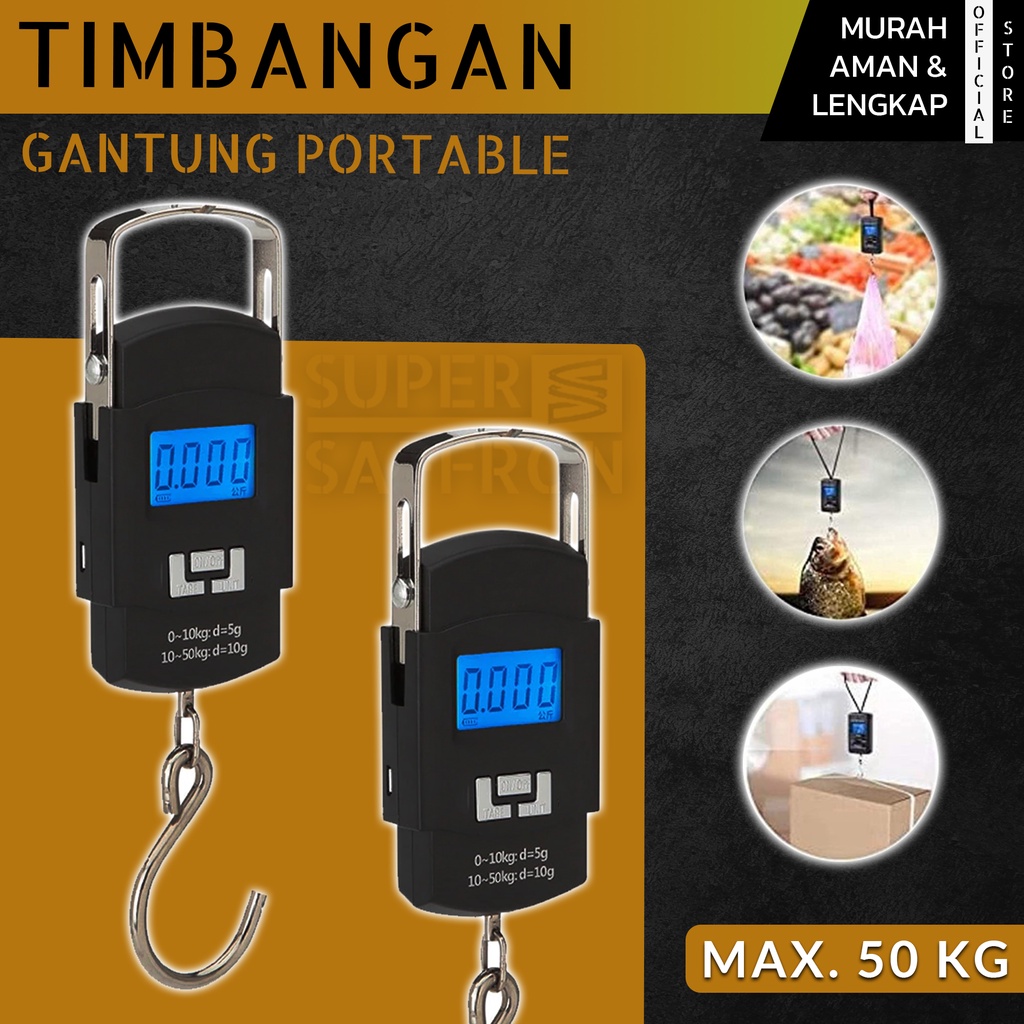 Timbangan Digital Gantung 50 kg Portable Scale 50 kg