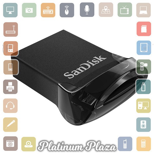 Sandisk Ultra Fit USB 3.1 Flashdisk 256GB - SDCZ430 - Black`HMQFEK-