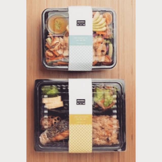 Jual Roll Label Food Box ukuran 42 X 6 cm / Roll Label Box Makanan