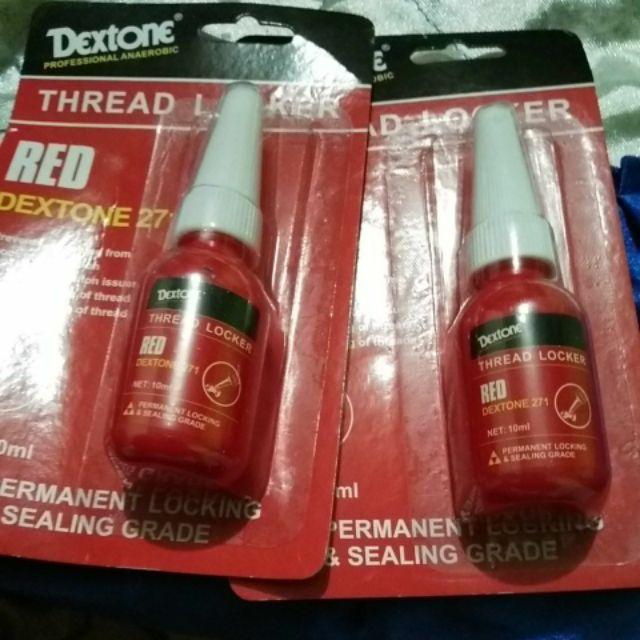 Dextone Red Thread Locker 271 - Lem Baut Permanent Locking - 10 Ml