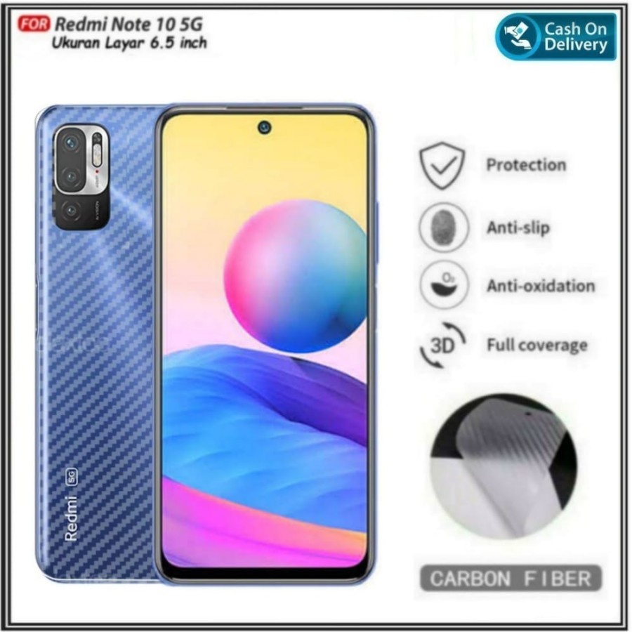 Garskin Redmi Note 10 / Redmi Note 10 5G / Redmi Note 10 Pro Skin Carbon Redmi Note 10