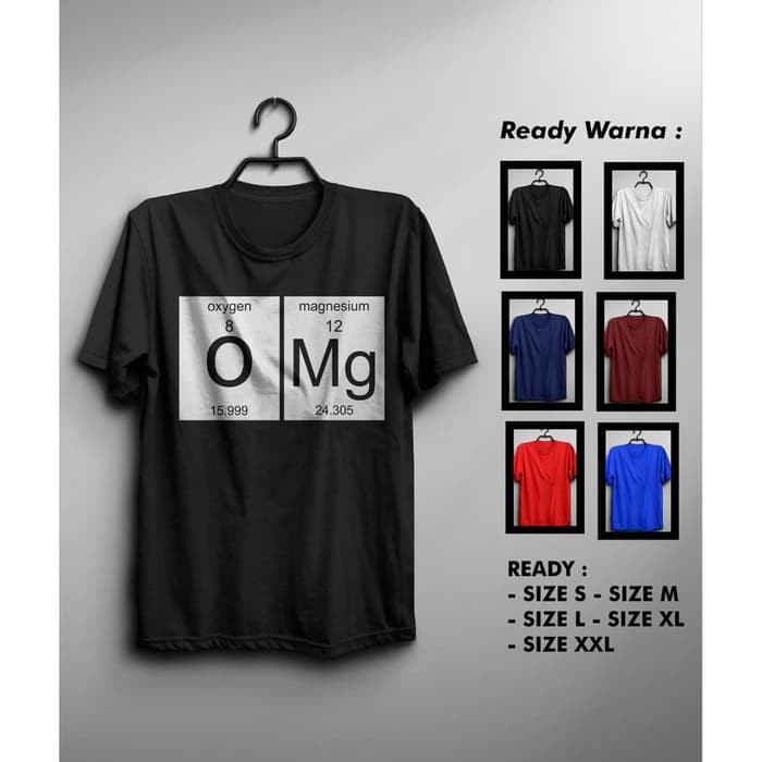 Hot Kaos Baju Obral Combed 30S Distro Omg Oksigen Magnesium Polos Custom |