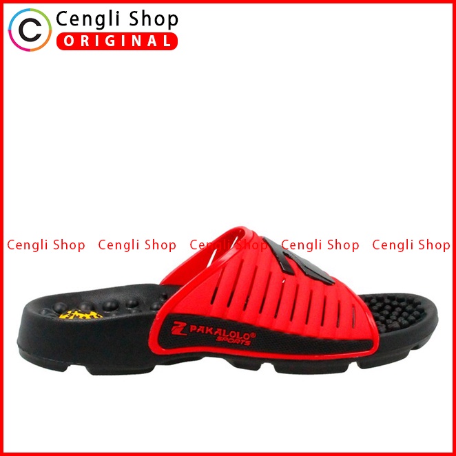 SANDAL SLIDE PAKALOLO PRIA ORIGINAL CASUAL BRANDED ASLI RED PB59