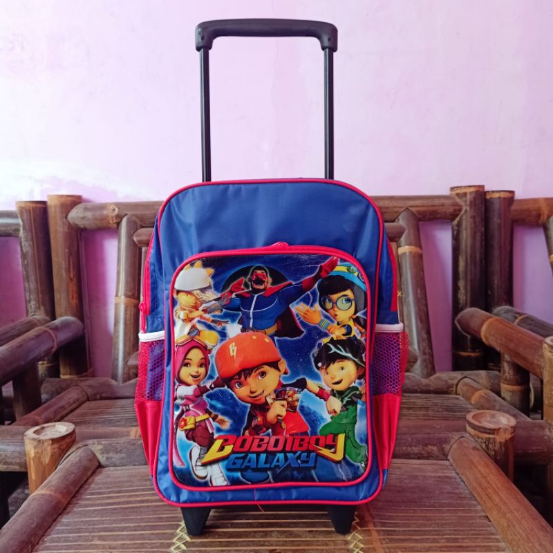 Tas troli anak laki laki sekolah SD TK paud / tas dorong / tas ransel dorong sekolah TK SD anak cowok by zellshop