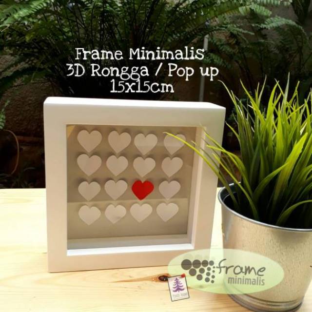 Frame Foto 3d Rongga 15x15 Popup Kayu Pigura Bingkai Frame Minimalis Scrapframe Mahar Shopee Indonesia