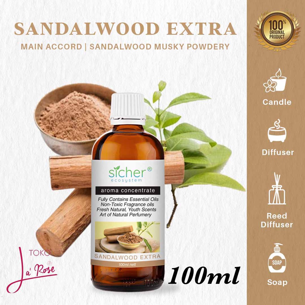 Aromaterapi Sandalwood Extra Sicher Essential Oil Aromatherapy Kayu Cendana 100ml