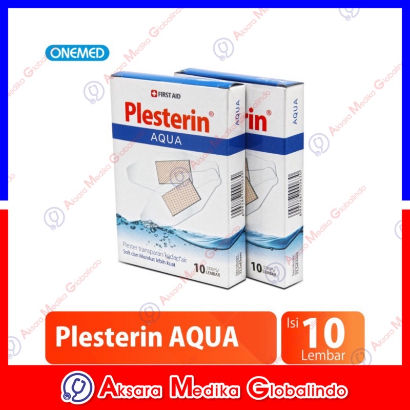 Plesterin Aqua Transparant Kedap Air Box isi 10pcs OneMed Plester Luka