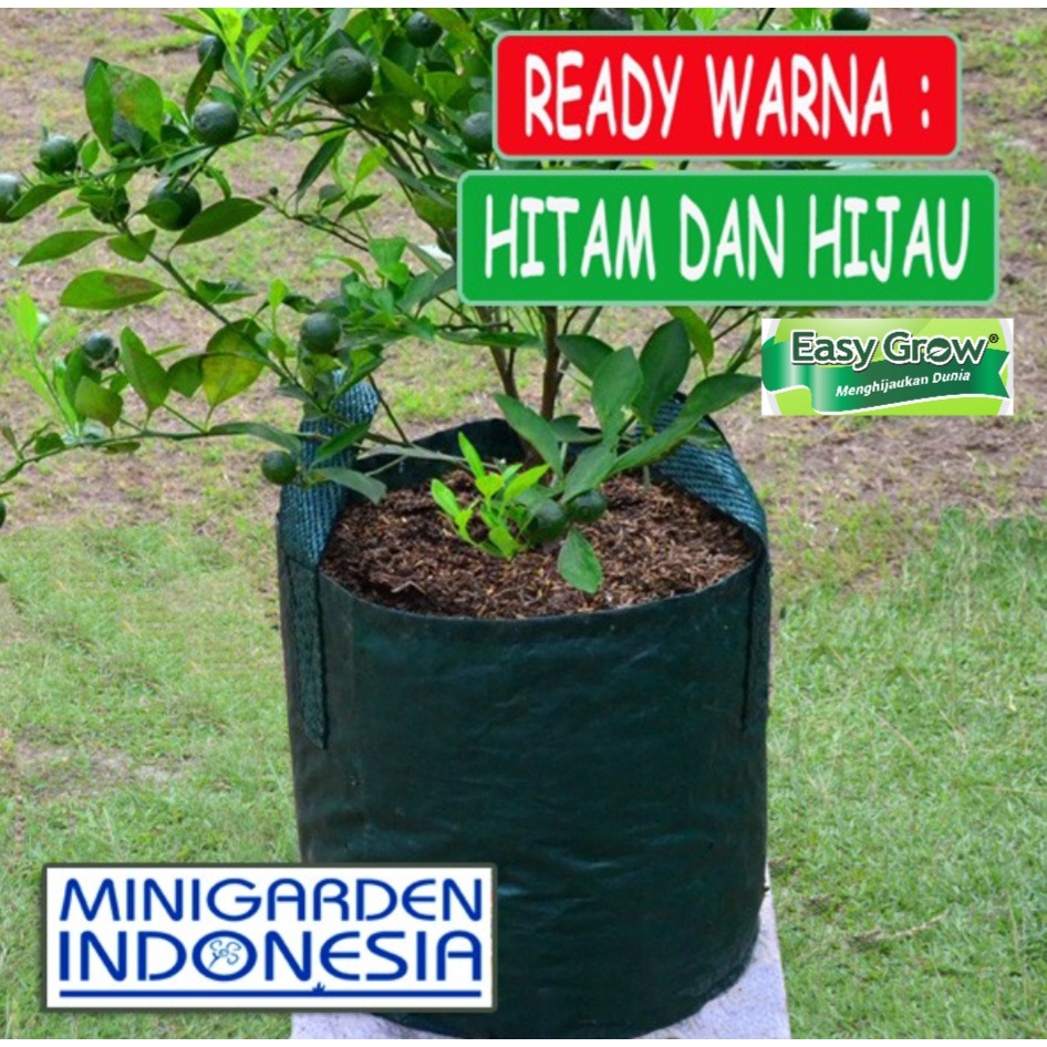 Planter bag 25 Liter EASY GROW planterbag 25liter easygrow kantong Pot polybag semai benih bibit Tanaman bunga sayuran buah planter bag