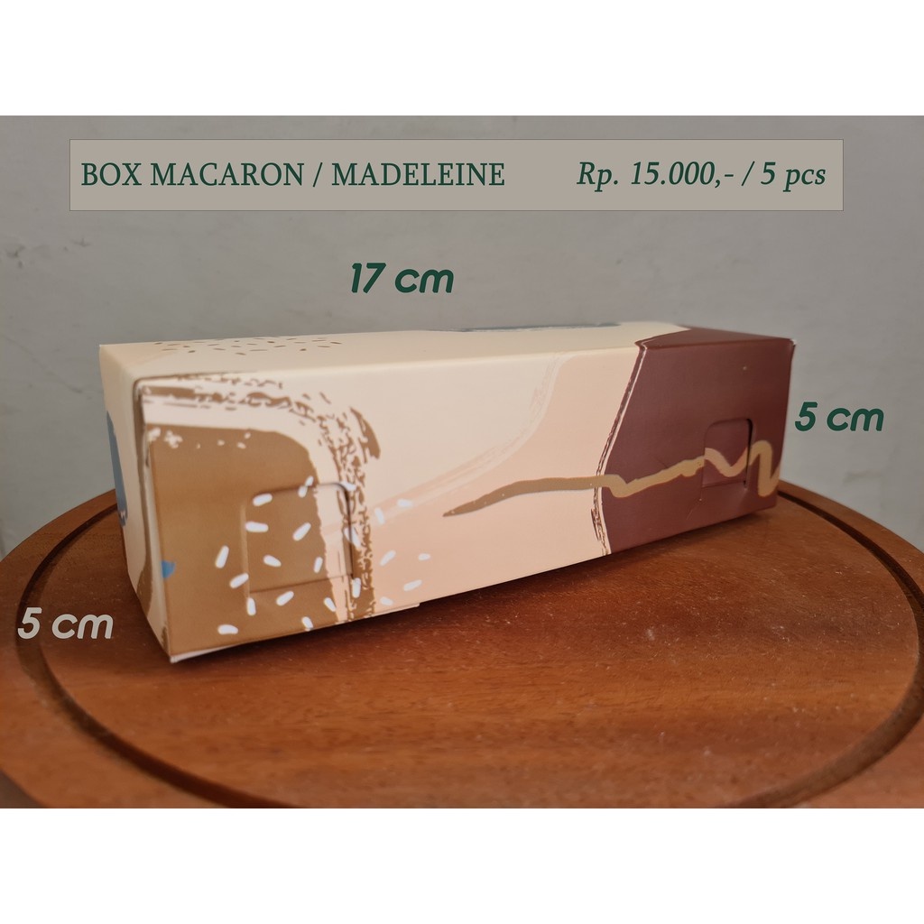 

BOX MACARON / MADELEINE (17 cm x 5 cm x 5 cm)
