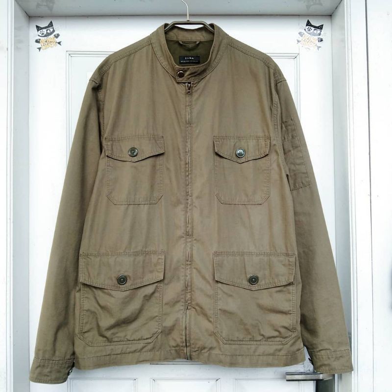 Jaket Parka Army Zara Man - Second Original Preloved