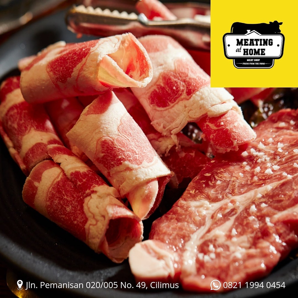 

Daging Sapi Beef Slice Black Angus ShortPlate Halal & Higienis 250 gram Frozen Food Import dari USA