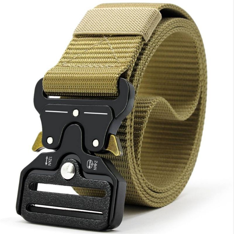 Ikat Pinggang Pria Kopel Tactical Military Gesper Outdoor Sabuk Kanvas Nylon Fast Unlock Buckle