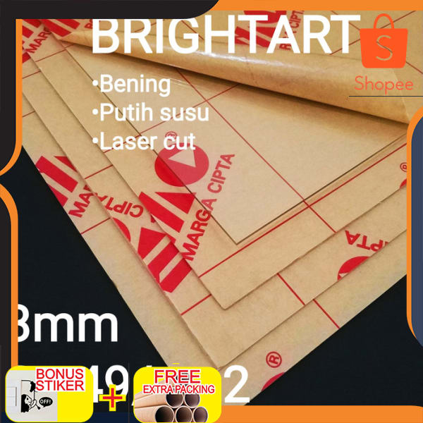 

Akrilik Acrylic 3mm potongan custom - bening Elegan
